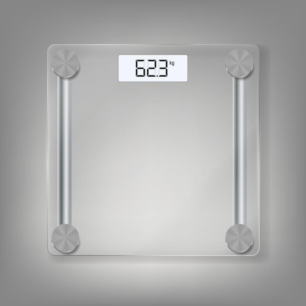 elektronische vloerweegschaal icoon voor het meten van het menselijk gewicht. vector illustratie