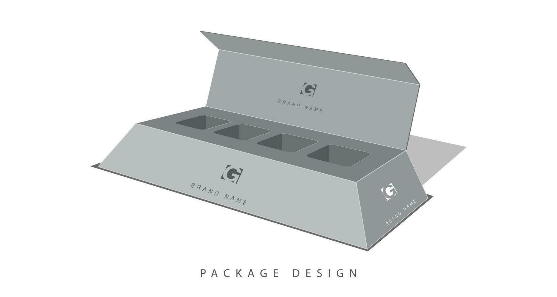 vector ontwerp voor een pakket legering vorm vector mockup ontwerp