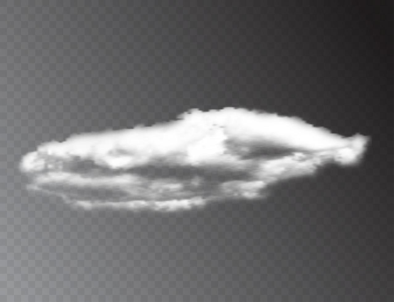 realistische 3D-witte wolken geïsoleerd op transparante achtergrond. vector illustratie eps10