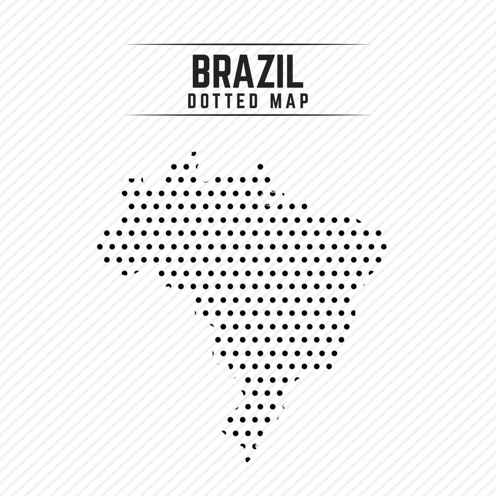 gestippelde kaart van brazilië vector