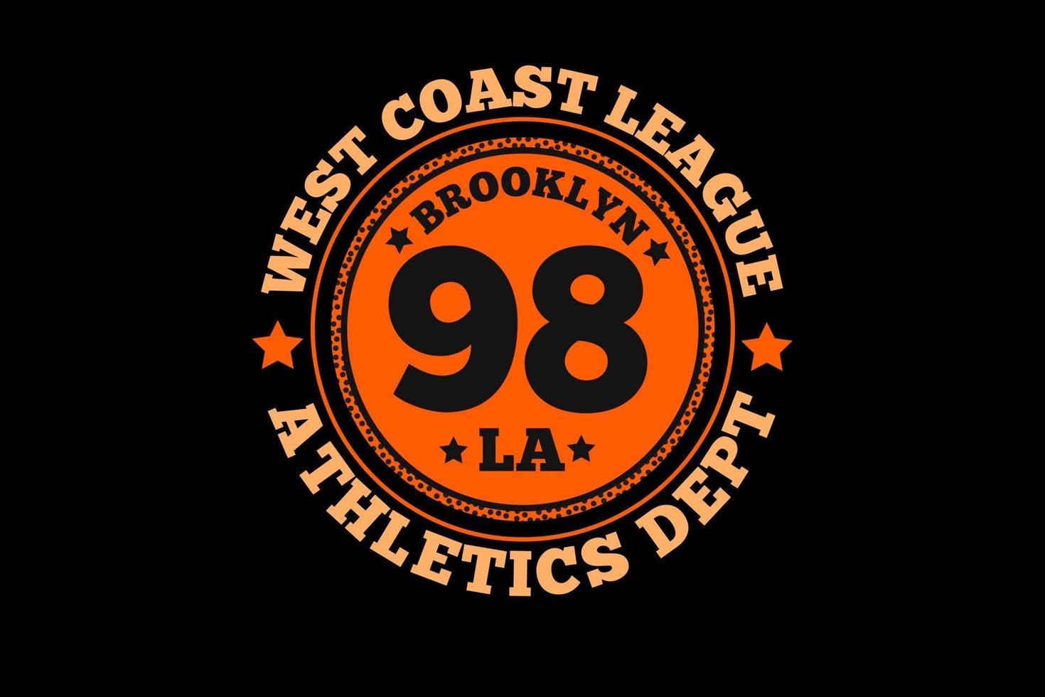 west coast league brooklyn typografie vector