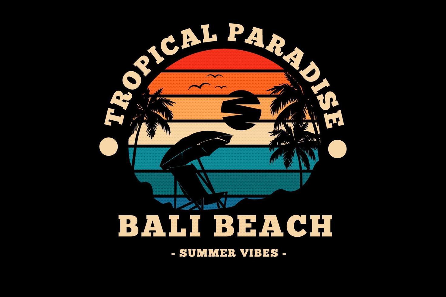 bali strand zomer vibes silhouet ontwerp vector