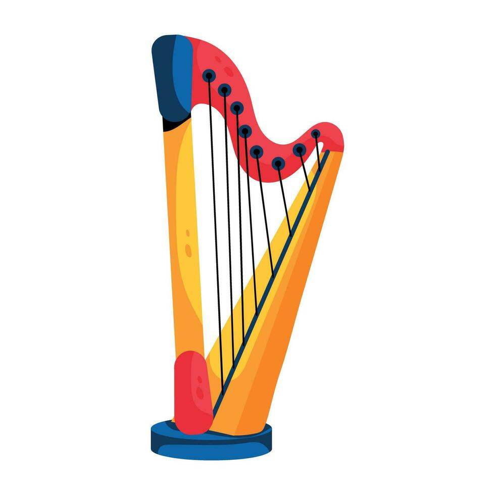 modieus harp concepten vector