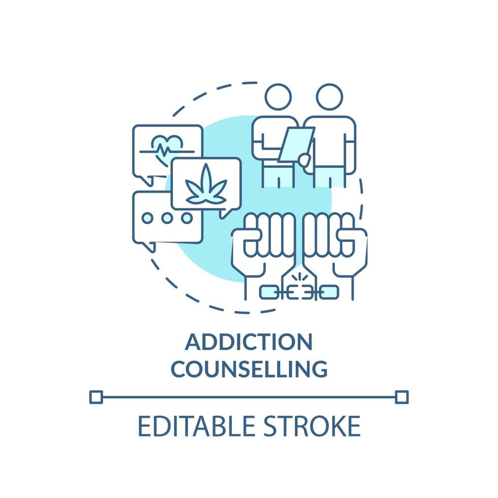 verslaving counseling concept icoon vector