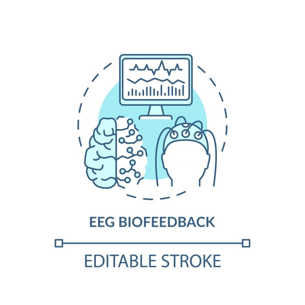 eeg biofeedback concept icoon vector