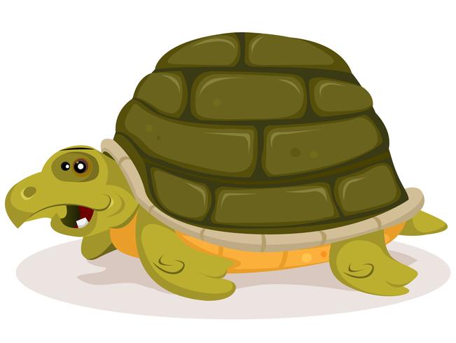 Cartoon schattige schildpad karakter vector