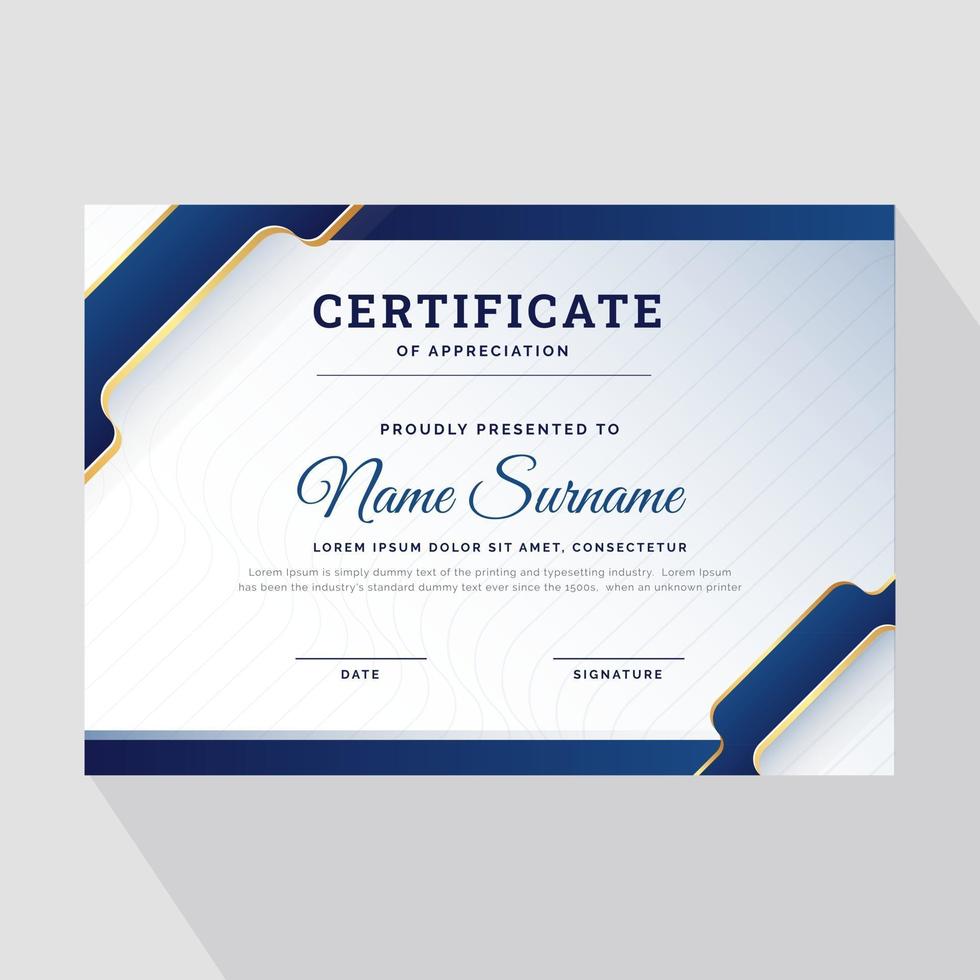 creatieve certificaatontwerpsjabloon vector