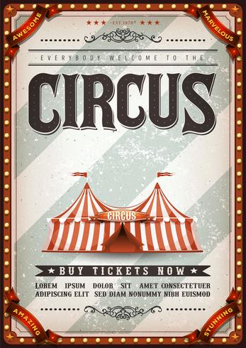 vintage ontwerp circus poster vector