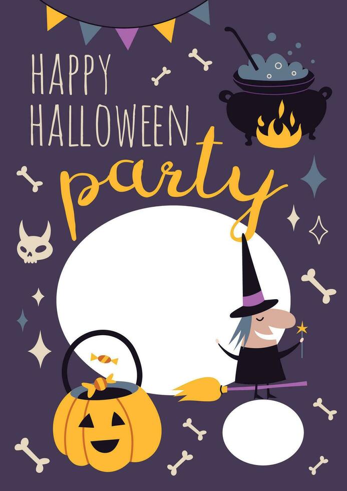 gelukkig halloween partij poster vector