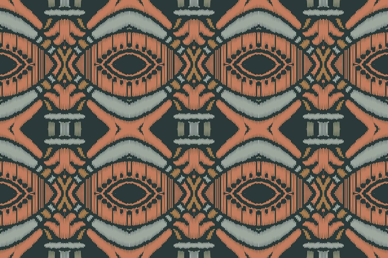 ikat damast paisley borduurwerk achtergrond. ikat bloemen meetkundig etnisch oosters patroon traditioneel. ikat aztec stijl abstract ontwerp voor afdrukken textuur,stof,sari,sari,tapijt. vector