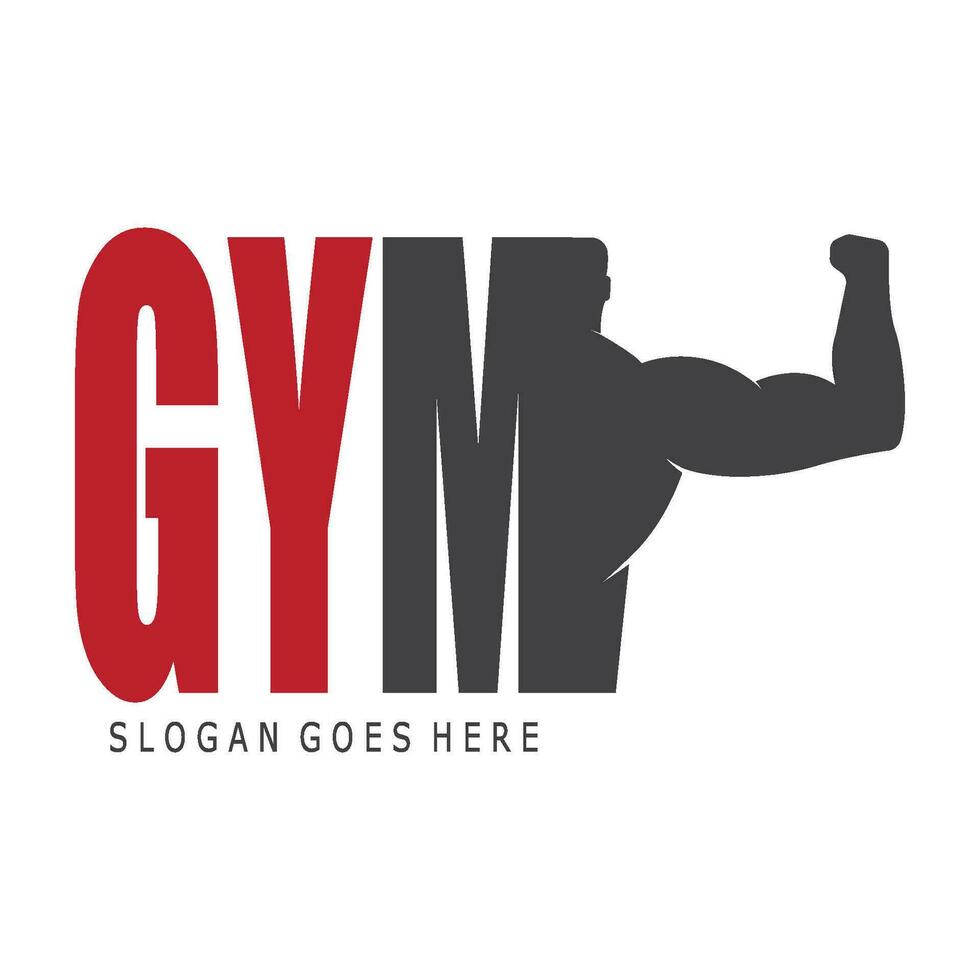 bodybuilder logo sjabloon vector