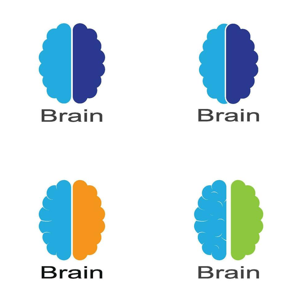 hersenen logo sjabloon vector