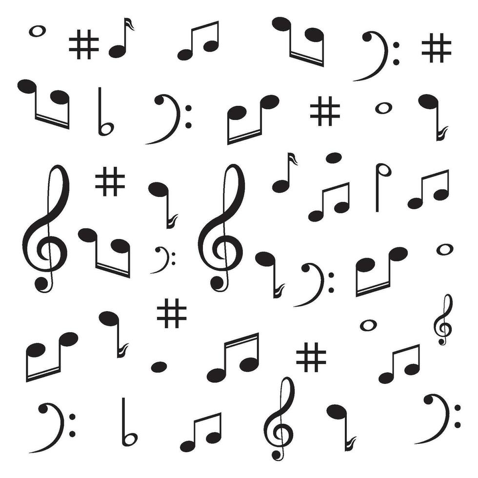 muzieknoot pictogram vector