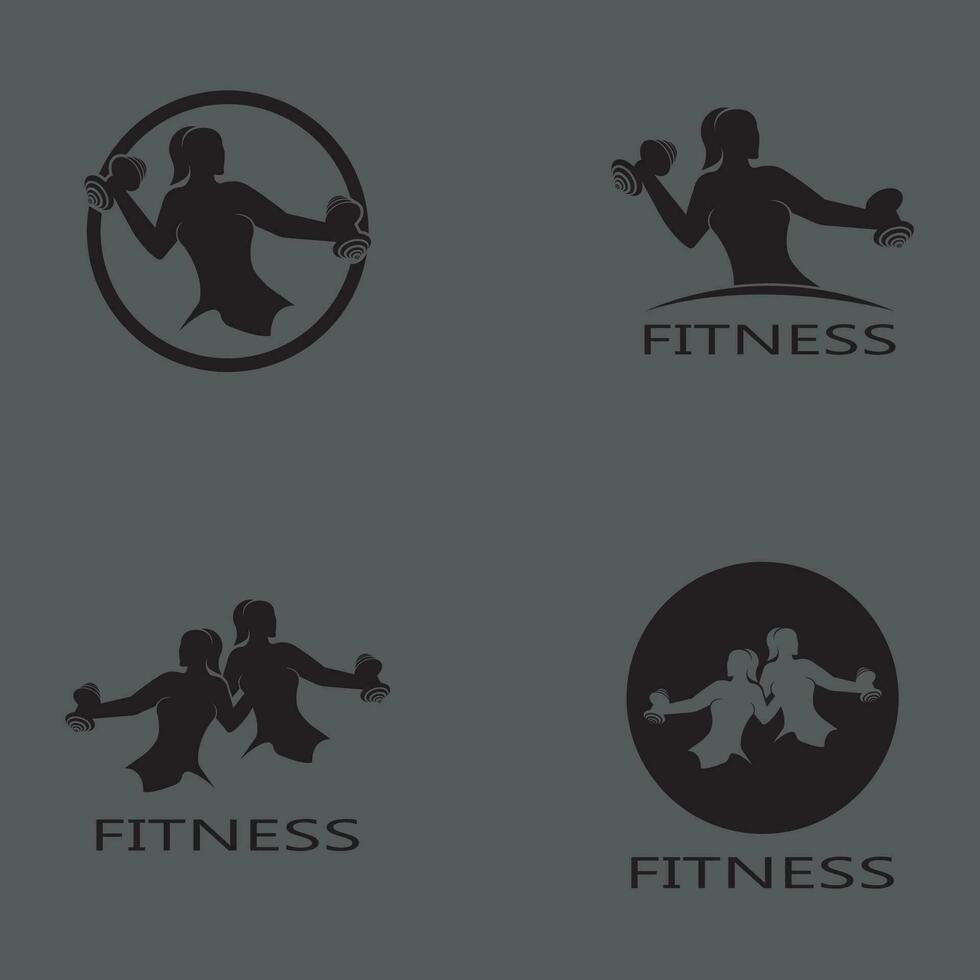 bodybuilder logo sjabloon vector