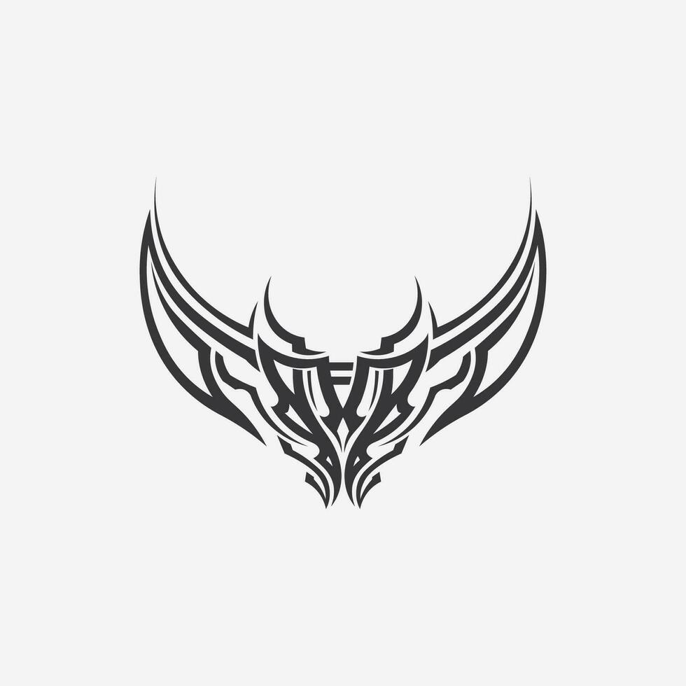 zwart tribal vector logo ontwerp icoon en teken tribal