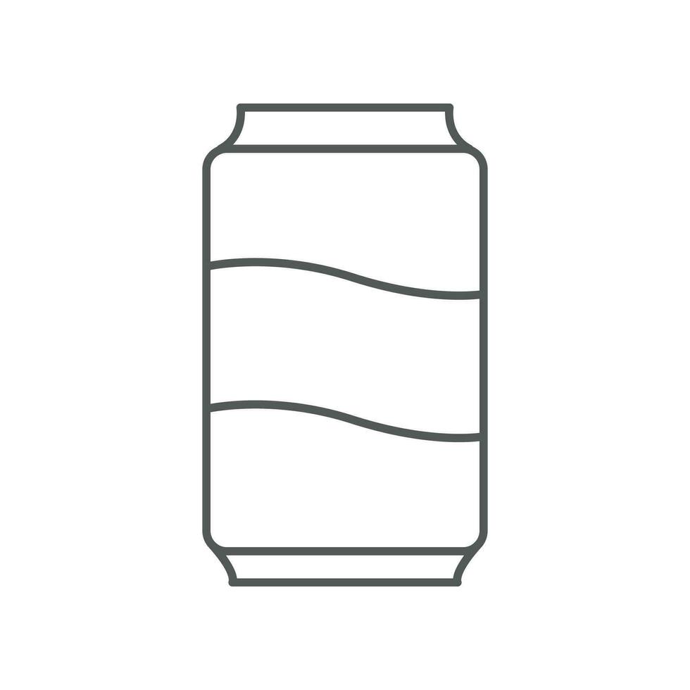 aluminium Frisdrank knal of zacht drankje. koolzuurhoudend drank, Frisdrank blikjes in buis glas voor etiket in apps en websites. kan, drankje, Frisdrank, frisdrank, icoon. vector illustratie gevulde schets stijl. eps10