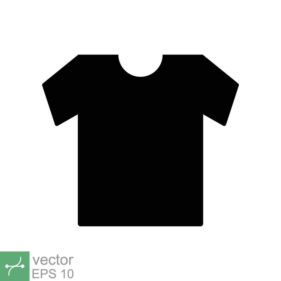 t-shirt icoon. gemakkelijk solide stijl. shirt, tee, sport, kleren, blanco, mode concept. glyph vector illustratie geïsoleerd Aan wit achtergrond. eps 10.