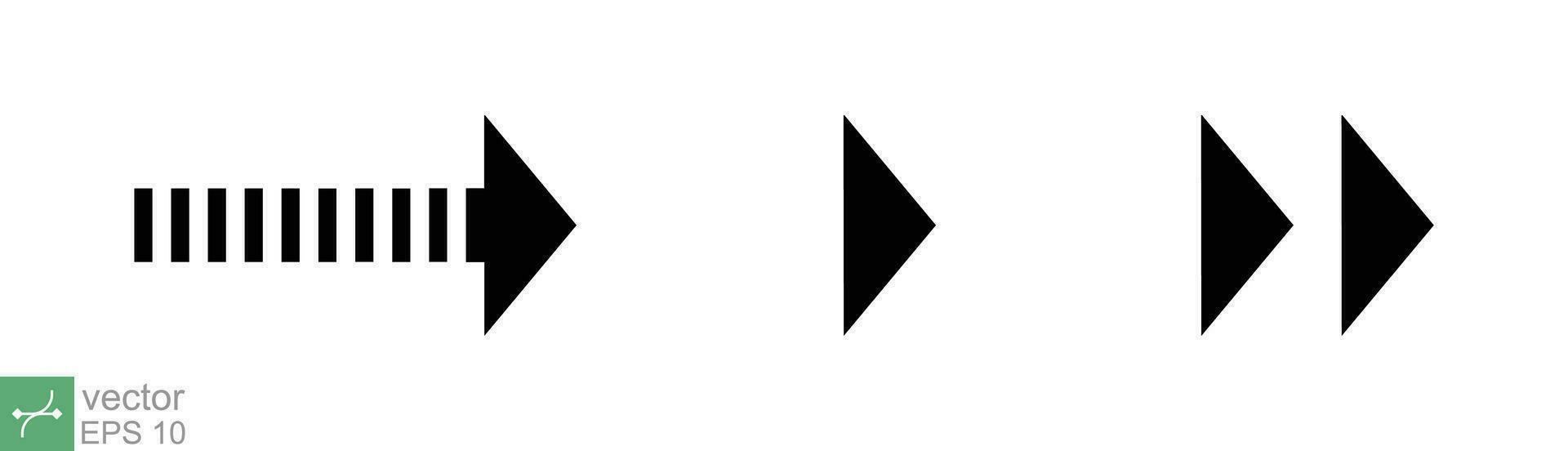 pijl vector icoon verzameling. Rechtsaf, links, omhoog, omlaag, verschillend zwart richting teken element. vector illustratie geïsoleerd Aan wit achtergrond. eps 10.