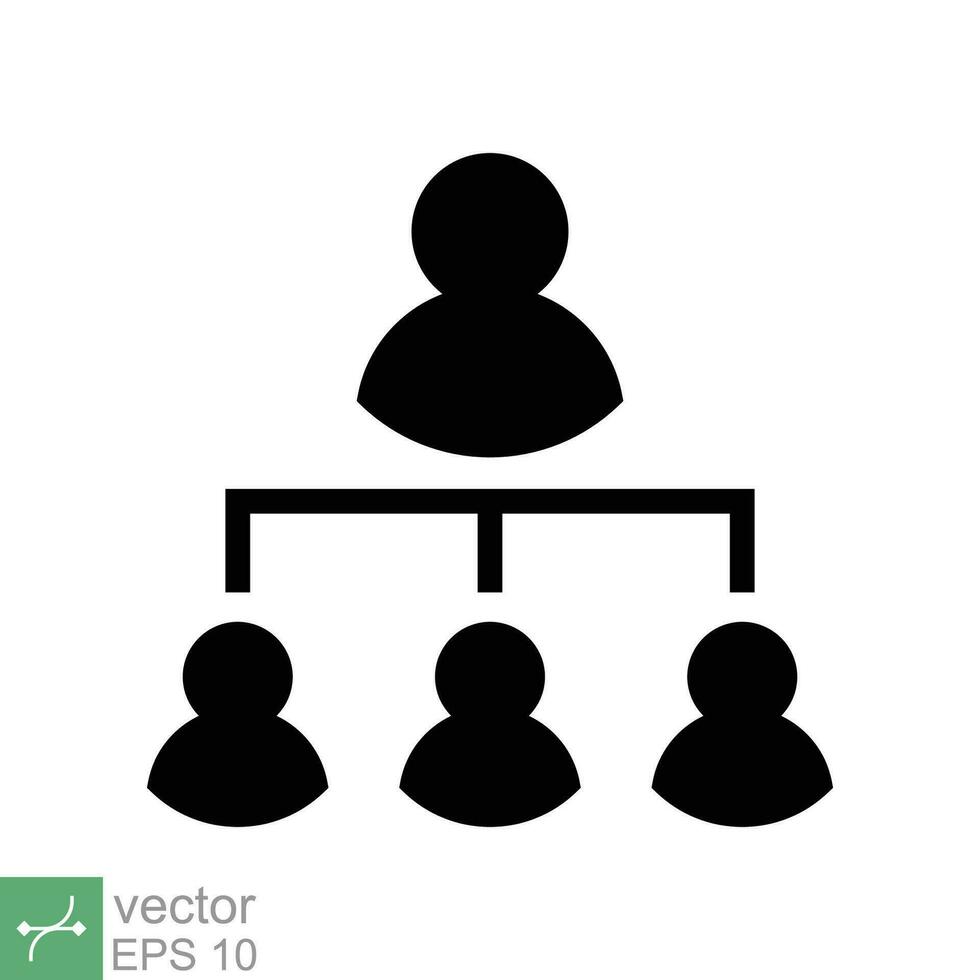 organisatie tabel icoon. gemakkelijk solide stijl. org hiërarchie, bedrijf diagram stromen symbool, team structuur, bedrijf concept. glyph vector illustratie geïsoleerd Aan wit achtergrond. eps 10.