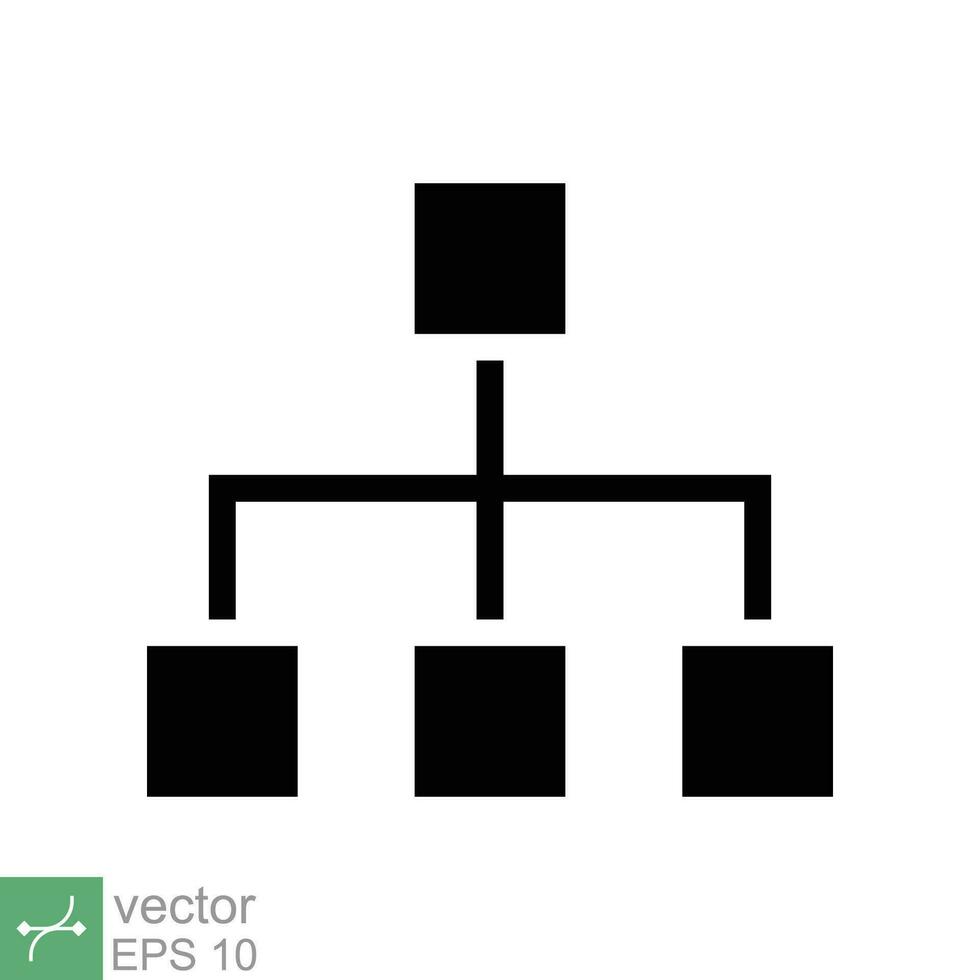 organisatie tabel icoon. gemakkelijk solide stijl. org hiërarchie, bedrijf diagram stromen symbool, team structuur, bedrijf concept. glyph vector illustratie geïsoleerd Aan wit achtergrond. eps 10.