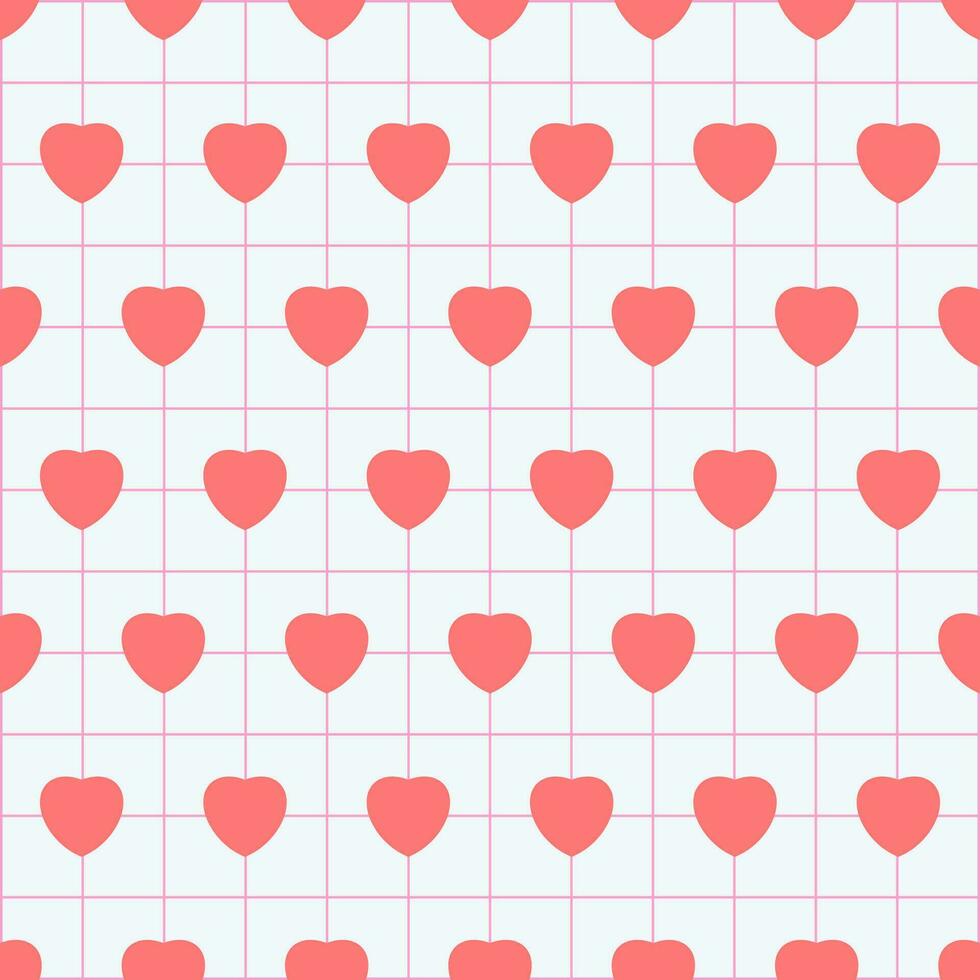 patroon naadloos hart vorm zoet achtergrond. streep patroon. vector