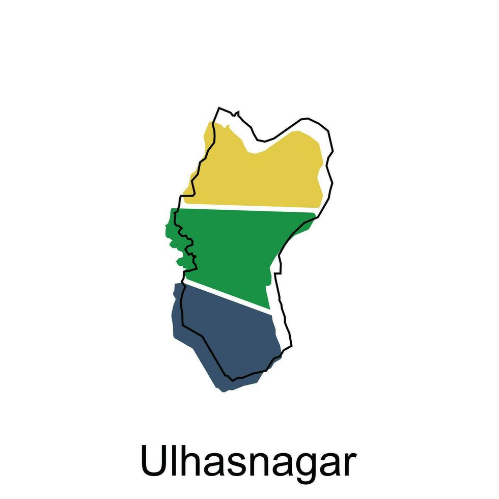 ulhasnagar kaart. vector kaart van de Indië land. borders van voor uw infografisch. vector illustratie ontwerp sjabloon