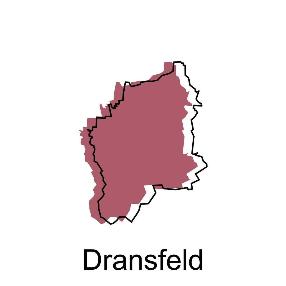 dransfeld kaart. vector kaart van de Duitse land. borders van voor uw infografisch. vector illustratie ontwerp sjabloon