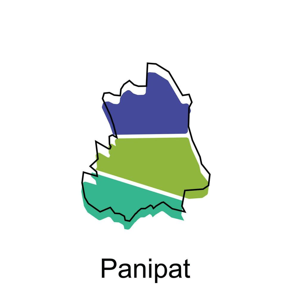 kaart van panipat vector ontwerp sjabloon, nationaal borders en belangrijk steden illustratie