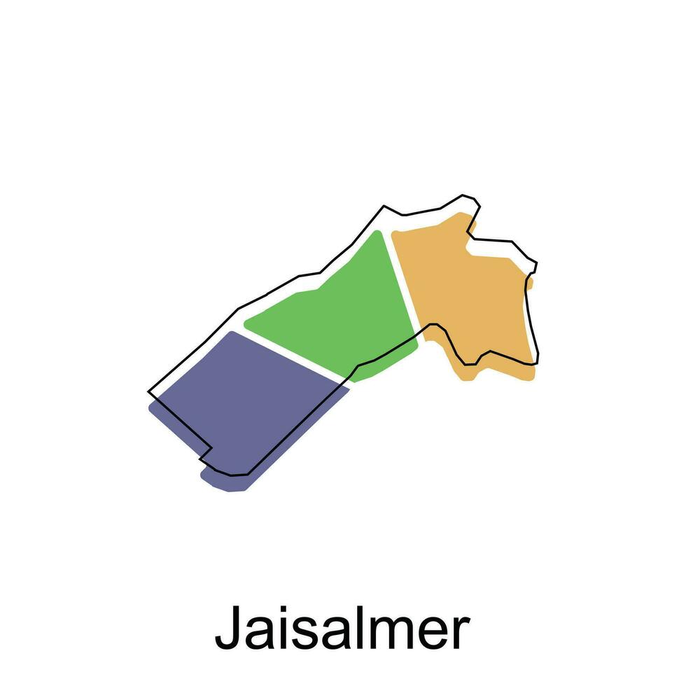 kaart van jaisalmer vector sjabloon met schets, grafisch schetsen stijl geïsoleerd Aan wit achtergrond