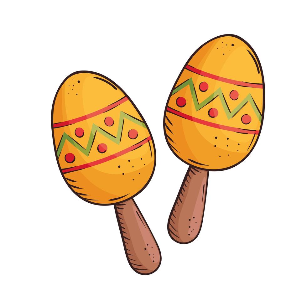 mexicaanse maracas icoon vector