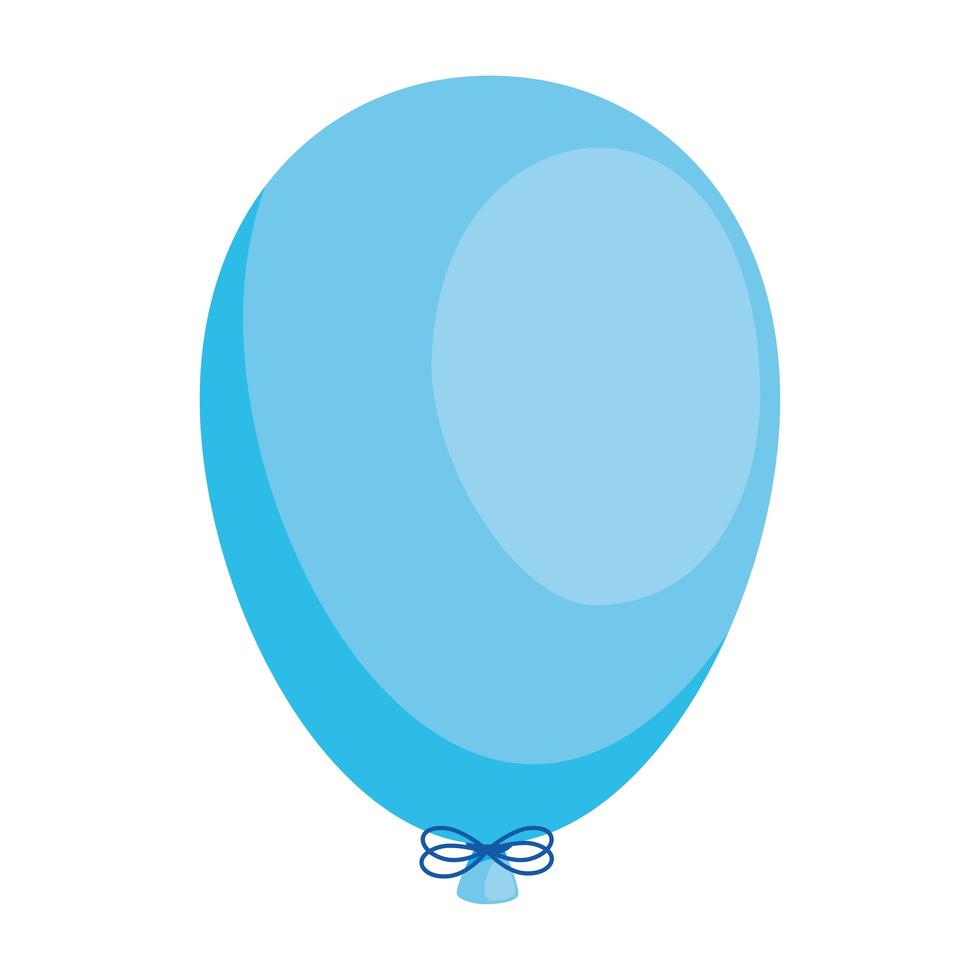 blauwe ballon helium drijvend pictogram vector