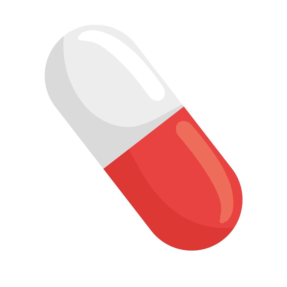 capsule medicijn medisch geïsoleerd pictogram vector