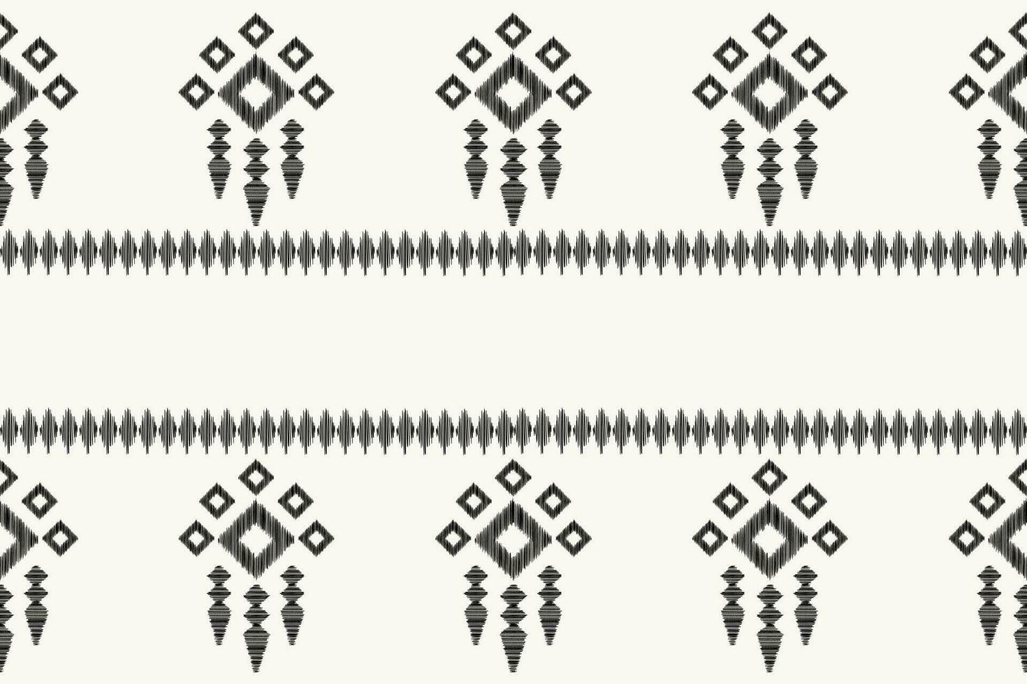 etnisch ikat kleding stof patroon meetkundig stijl.afrikaans ikat borduurwerk etnisch oosters patroon zwart wit achtergrond. abstract,vector,illustratie.textuur,kleding,lijst,decoratie,tapijt,motief. vector