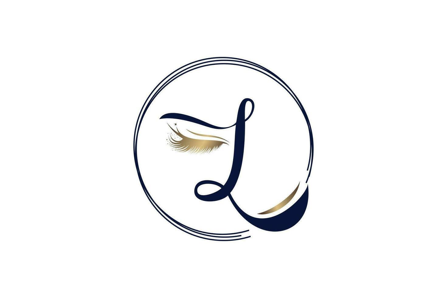 wimpers logo ontwerp vector met creatief brief l