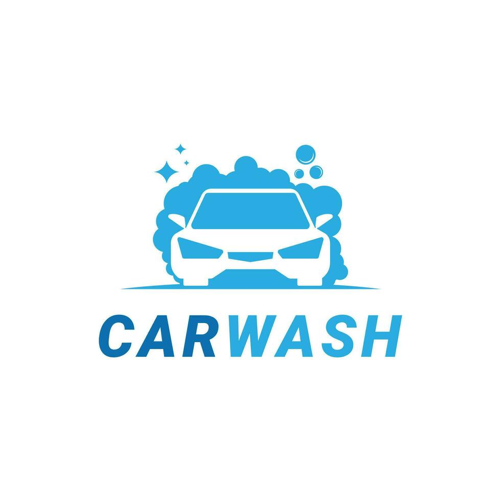 auto wassen logo ontwerp idee met bubbel zeep vector