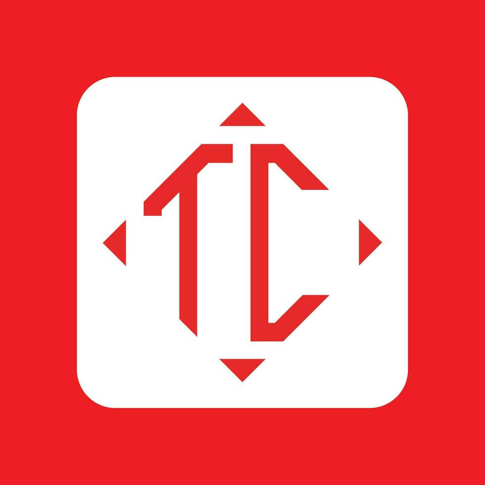 creatief gemakkelijk eerste monogram tc logo ontwerpen. vector