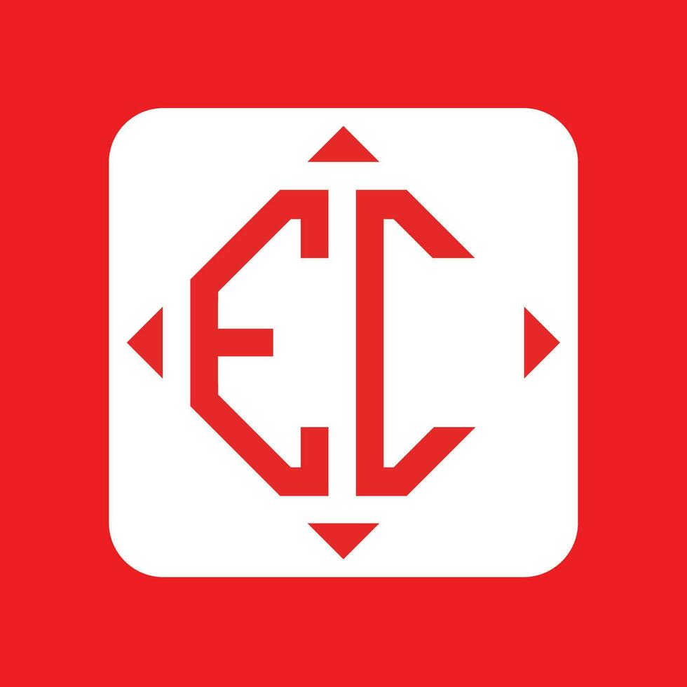 creatief gemakkelijk eerste monogram ec logo ontwerpen. vector