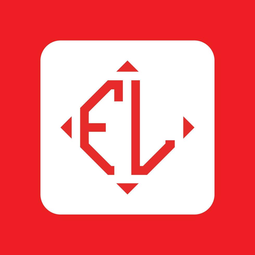 creatief gemakkelijk eerste monogram fl logo ontwerpen. vector