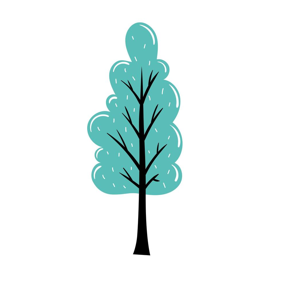 dennenboom plant natuur pictogram vector