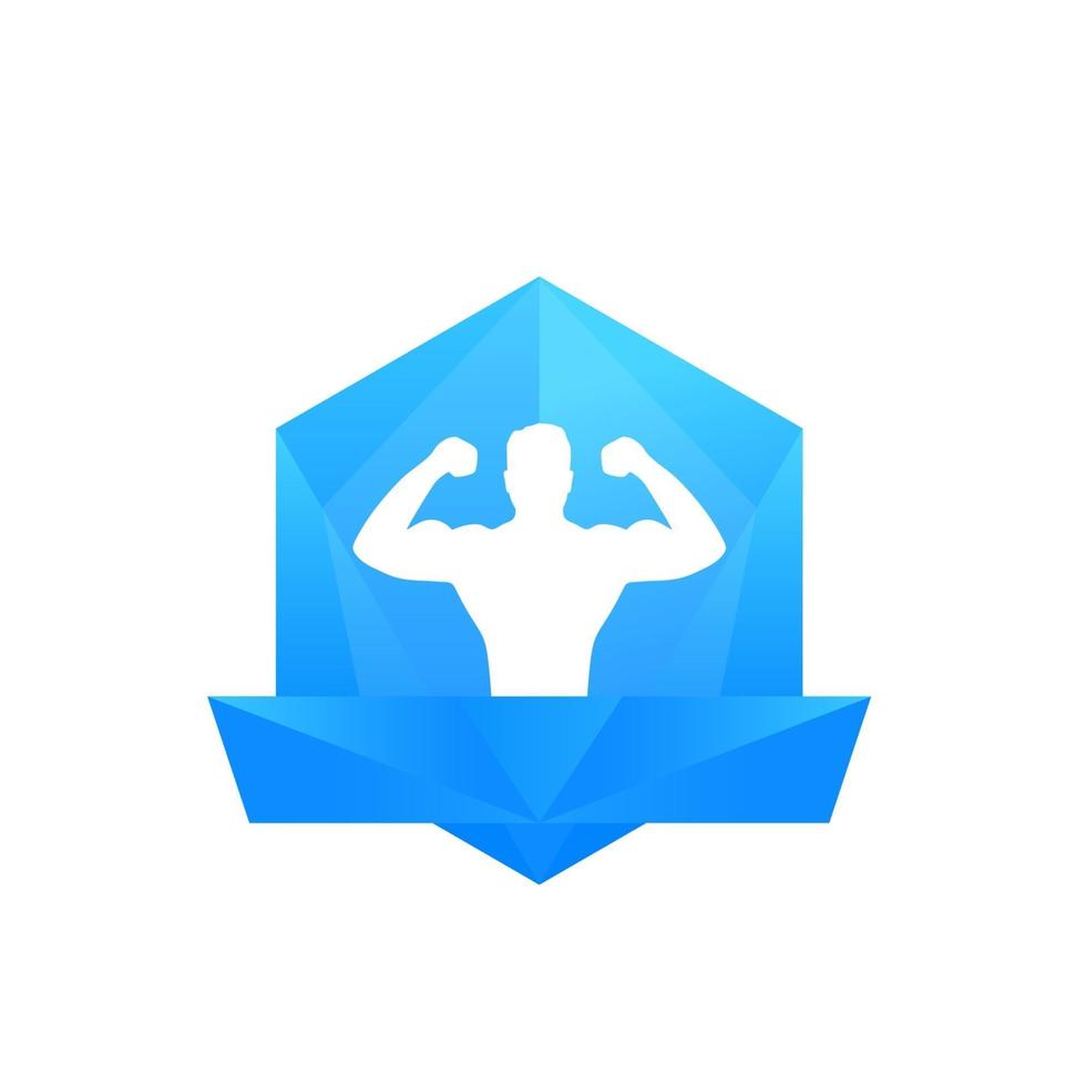 fitnessclub, sportschool vector logo sjabloon