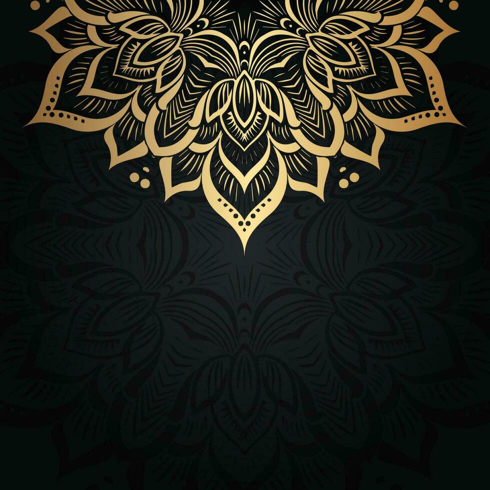 elegant achtergrond met een goud mandala ontwerp vector