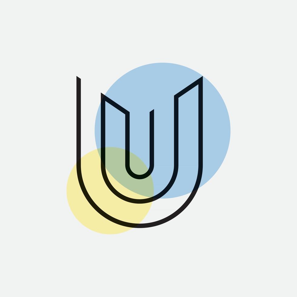 u letter logo alfabet ontwerp pictogram voor bedrijf vector