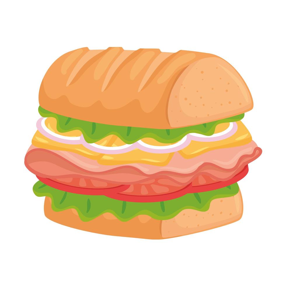 sandwich pictogram geïsoleerd vector ontwerp