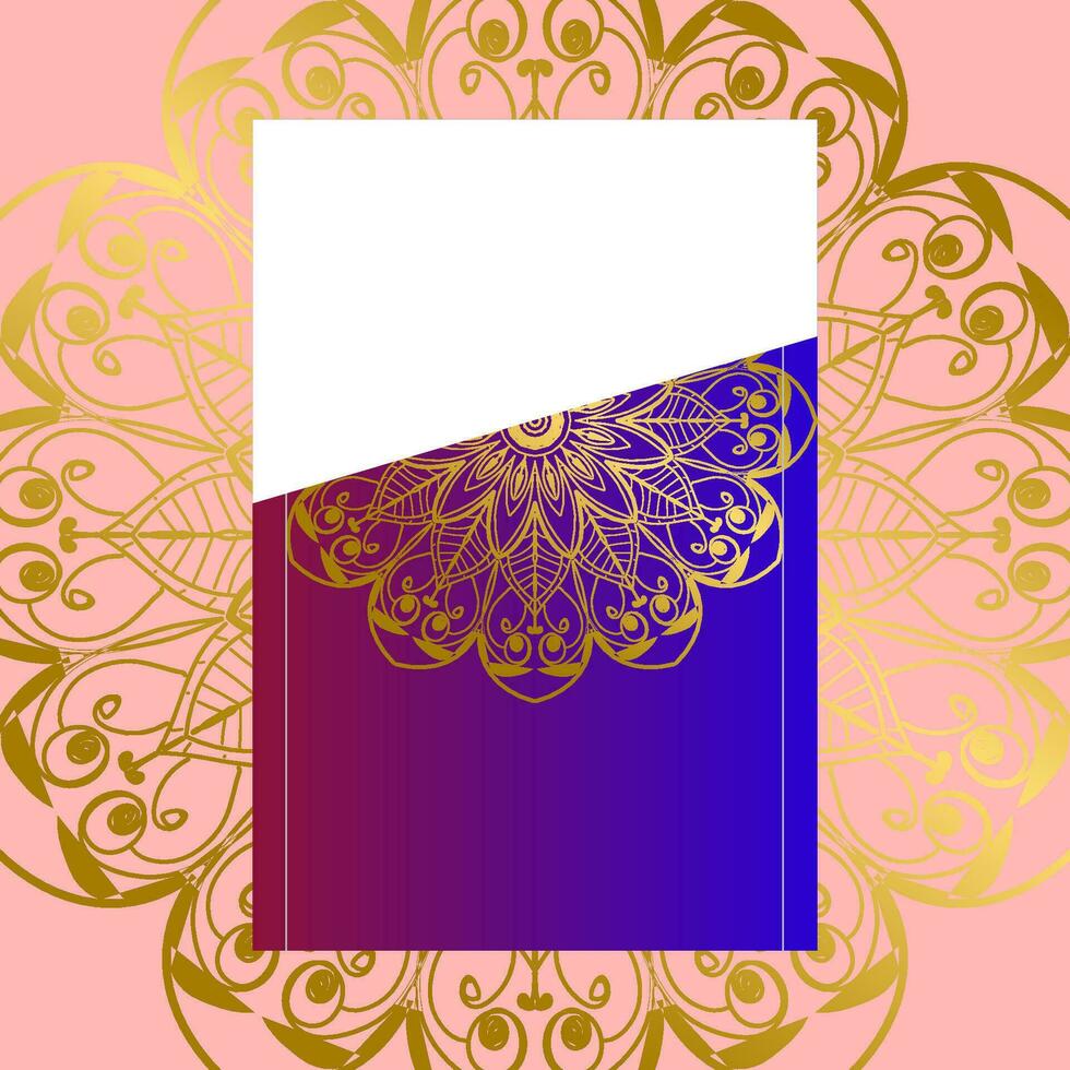 helling achtergrond met gouden mandala ornament vector