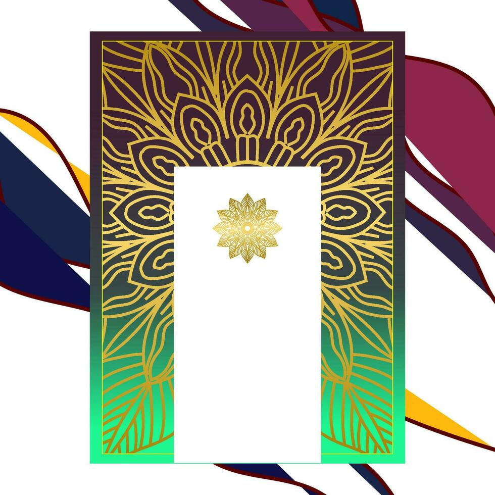 helling achtergrond met gouden mandala ornament vector