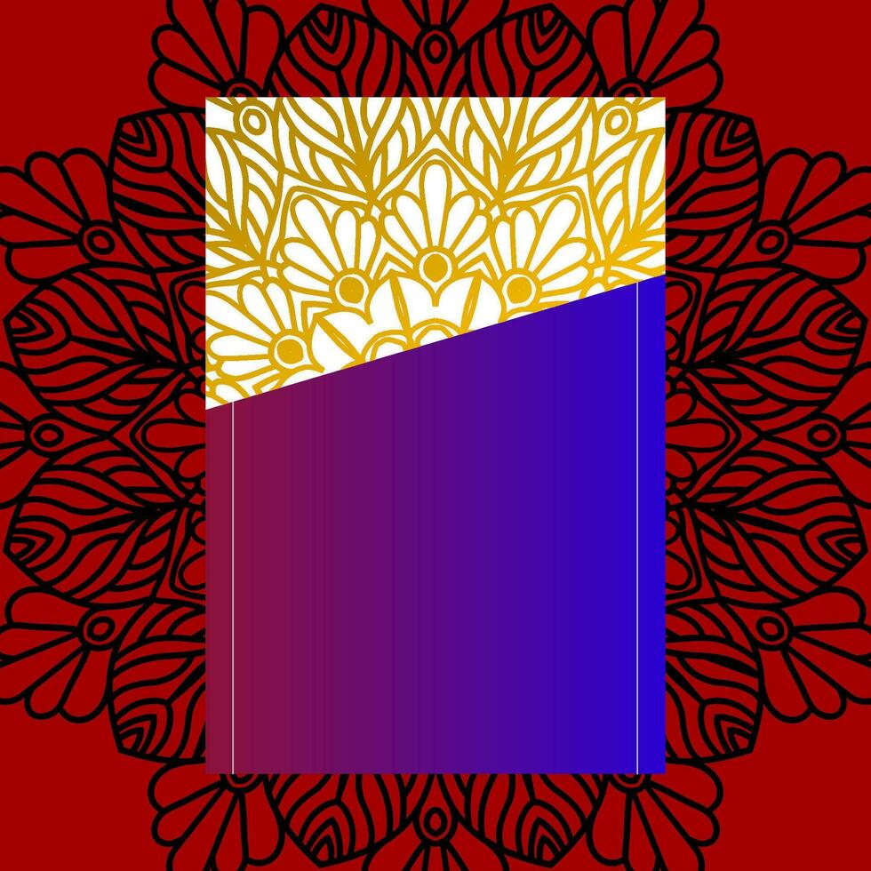 helling achtergrond met gouden mandala ornament vector