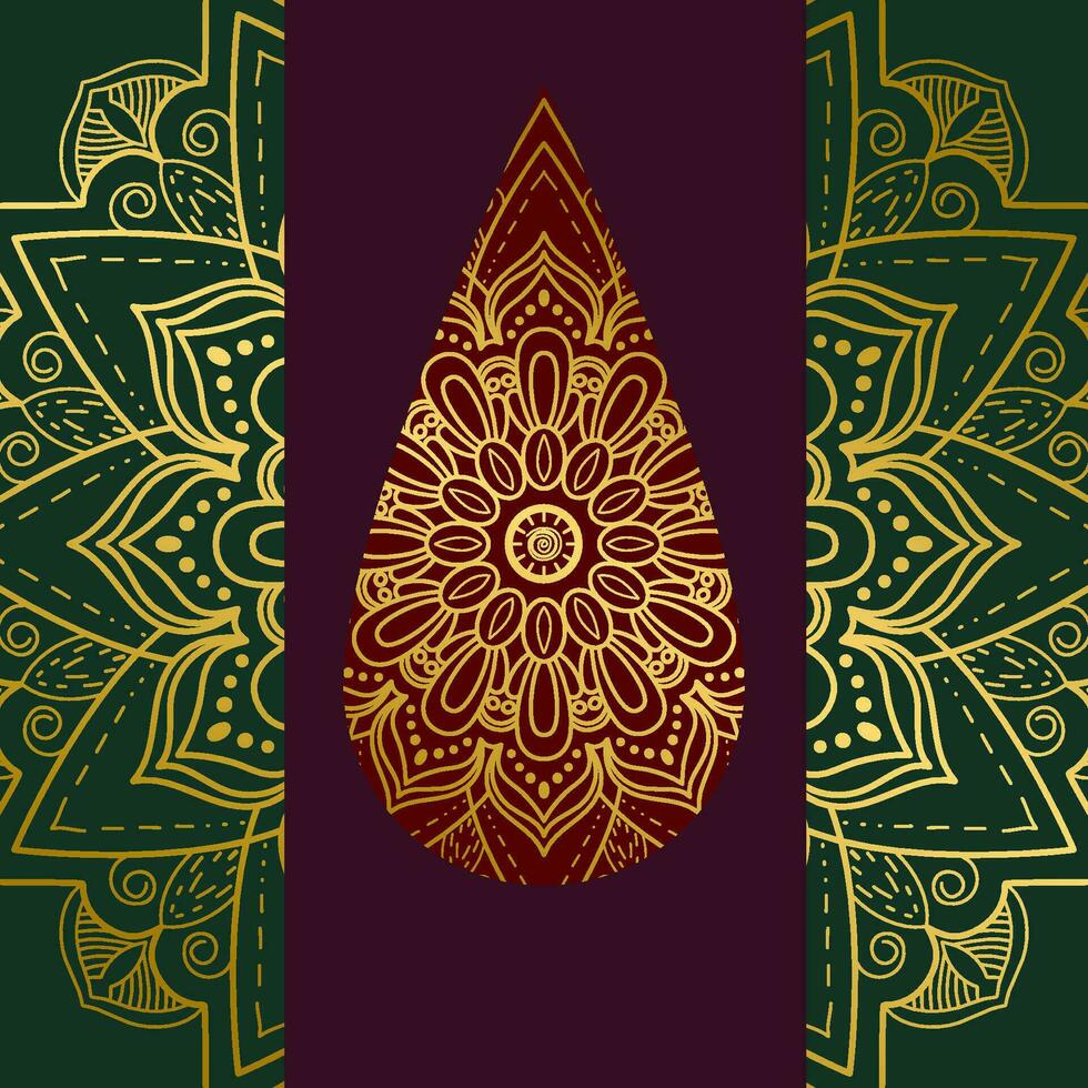 achtergrond sjabloon met mandala patroon ontwerp vector