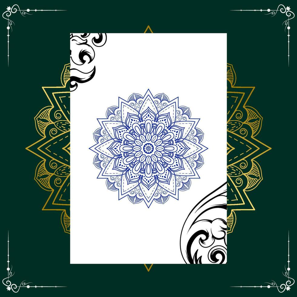 achtergrond sjabloon met mandala patroon ontwerp vector