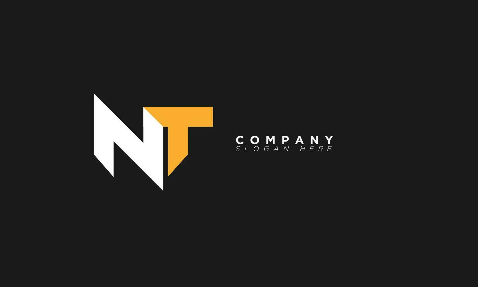 nt alfabet letters initialen monogram logo tn, n en t vector