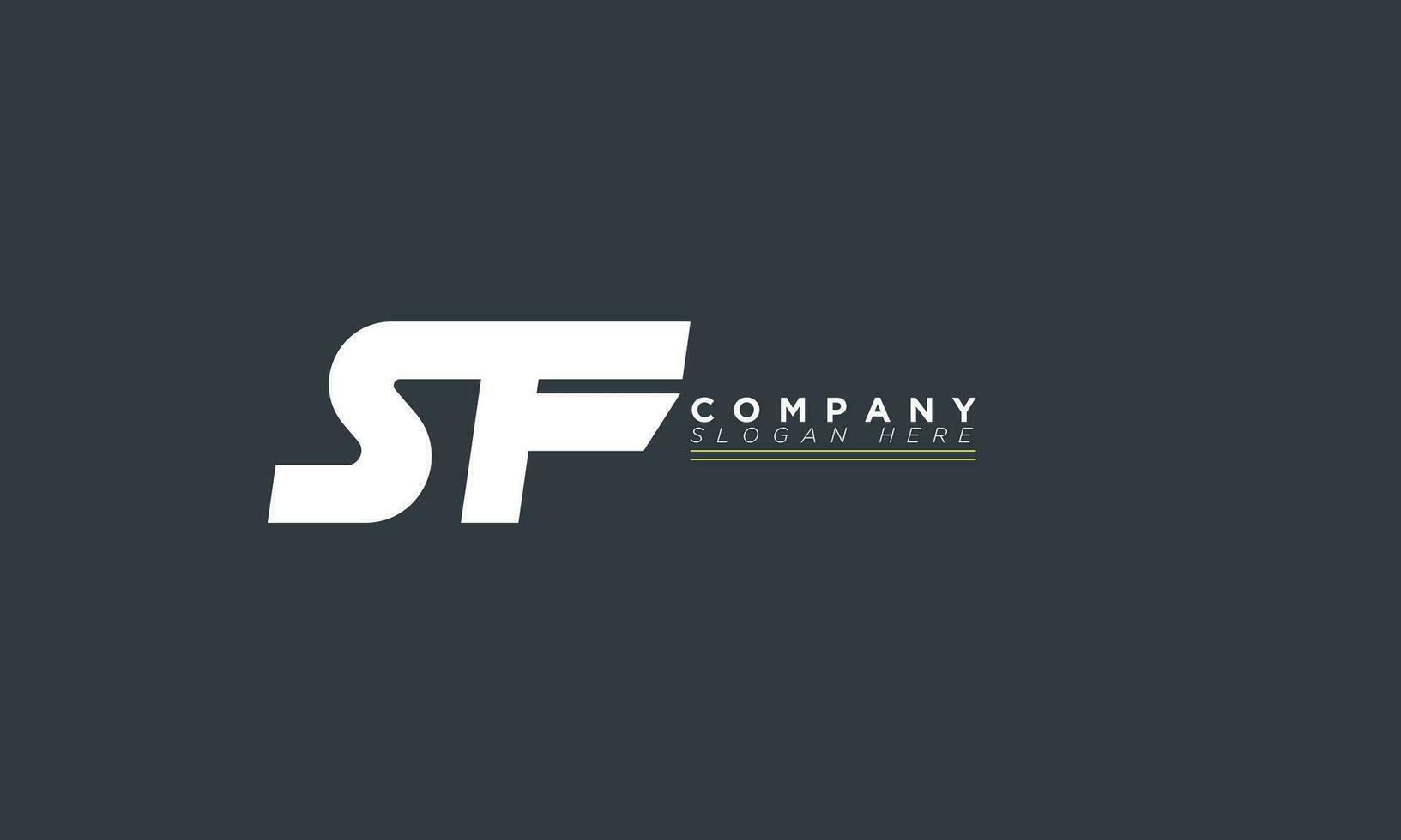 sf alfabet letters initialen monogram logo fs, s en f vector